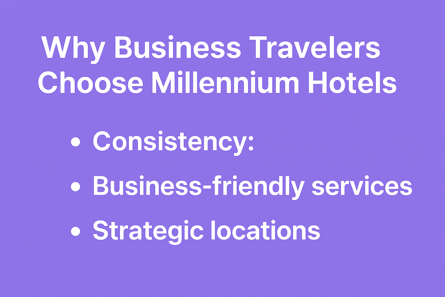 Millennium Hotels and Resorts (Global).